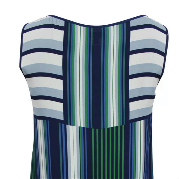 Max Studio Blue Striped Women’s Dress L NWT - Picture 5 of 5